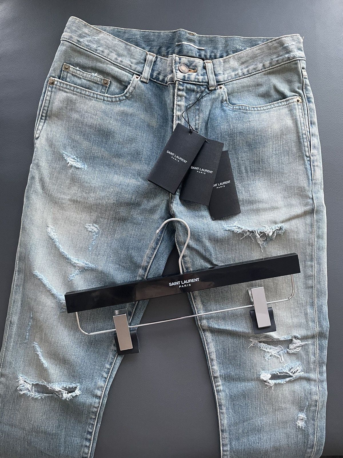 Hedi Slimane × Saint Laurent Paris × Yves Saint Laurent Sold Out Brand NEW Rare HEDI D02 SK-LW Trash Crash Denim Size US 30 / EU 46 - 17 Thumbnail