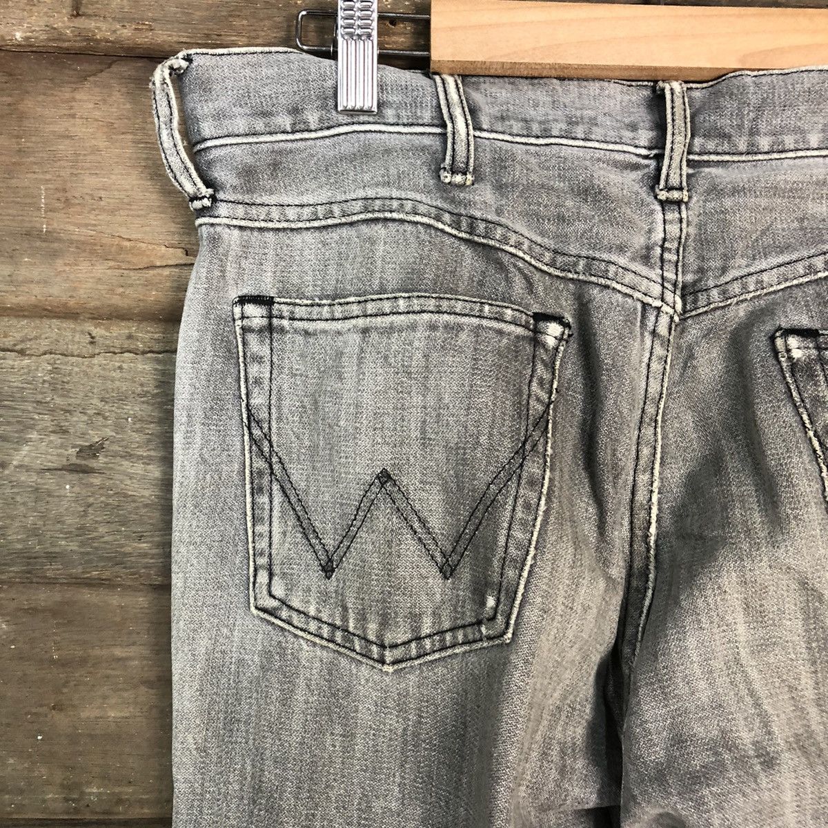 Vintage Wrangler Grey Distressed Denim Pants #6733 Size US 31 - 12 Thumbnail