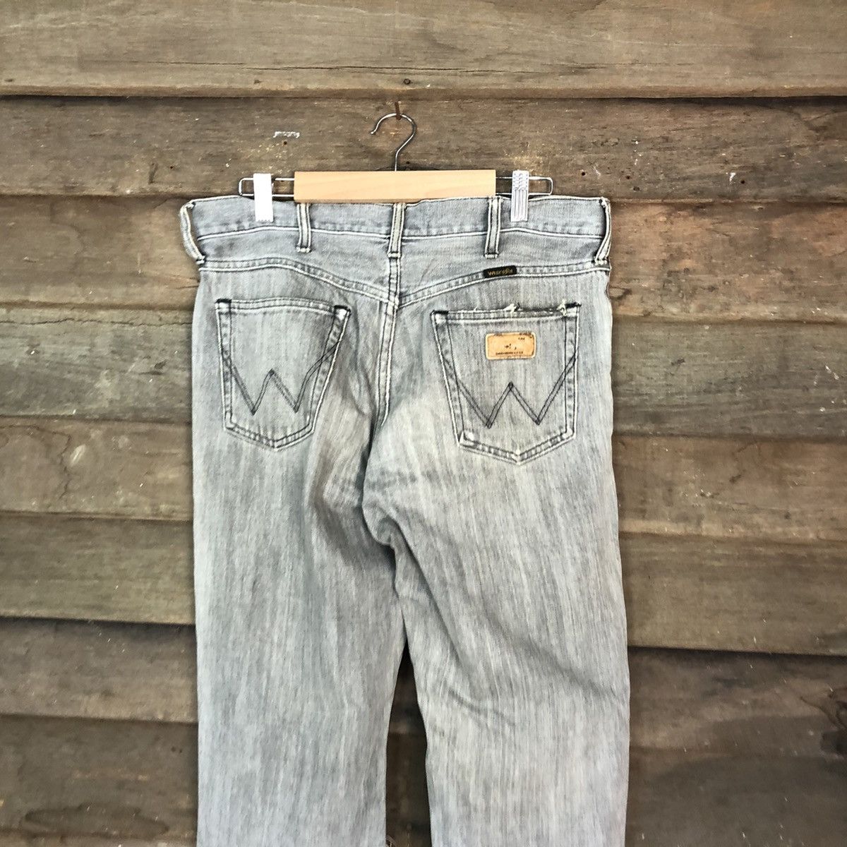 Vintage Wrangler Grey Distressed Denim Pants #6733 Size US 31 - 9 Thumbnail