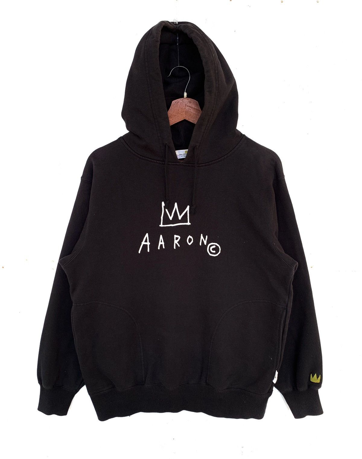 image of Jean Michel Basquiat x Uniqlo Vintage Uniqlo Jean Michel Basquait Hoodie/size M in Black (Size Medi