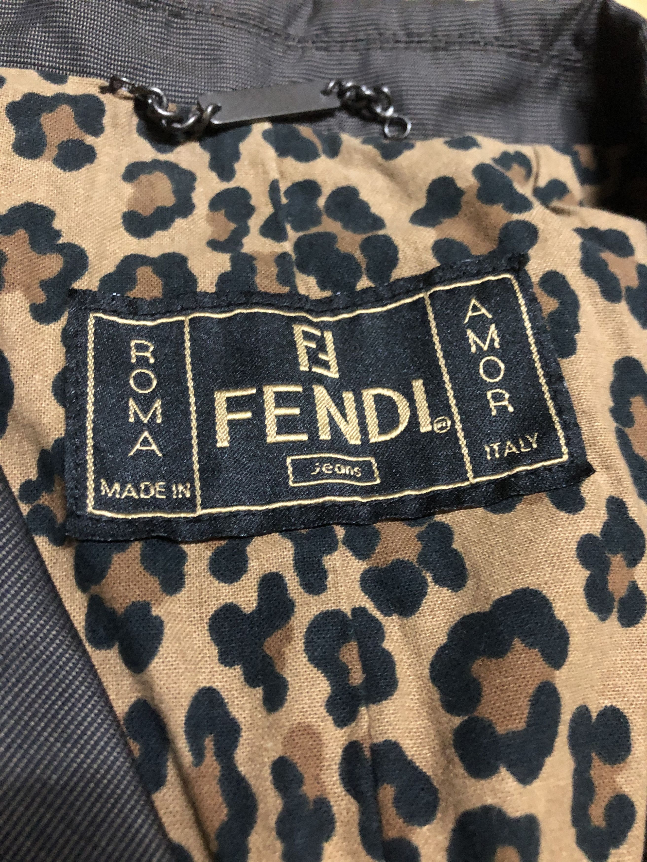 Fendi Authentic FENDI MONOGRAM LEOPARD STYLE Trench Coat Size US M / EU 48-50 / 2 - 6 Thumbnail