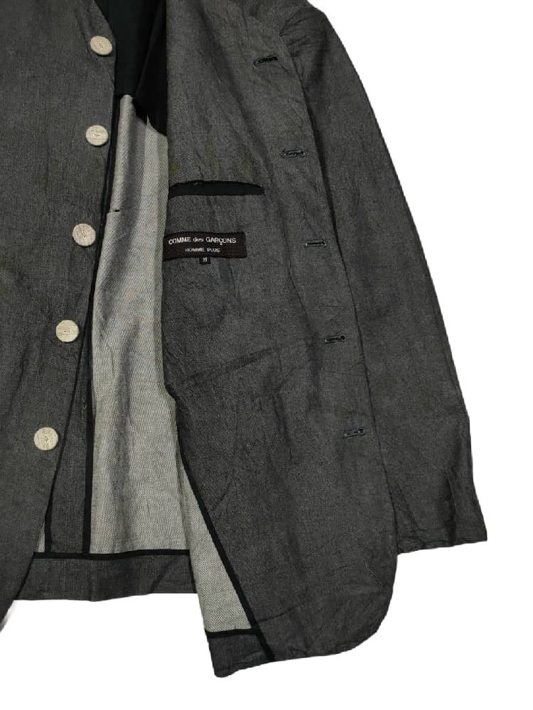 Comme des Garcons Homme Plus 🔥HOT ITEM CdGH PLUS INDIGO DENIM Y NECK Size US M / EU 48-50 / 2 - 2 Thumbnail
