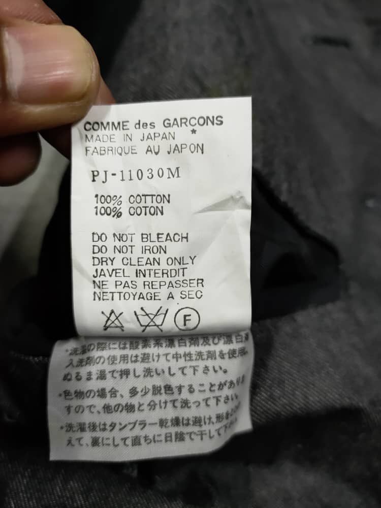 Comme des Garcons Homme Plus 🔥HOT ITEM CdGH PLUS INDIGO DENIM Y NECK Size US M / EU 48-50 / 2 - 10 Thumbnail