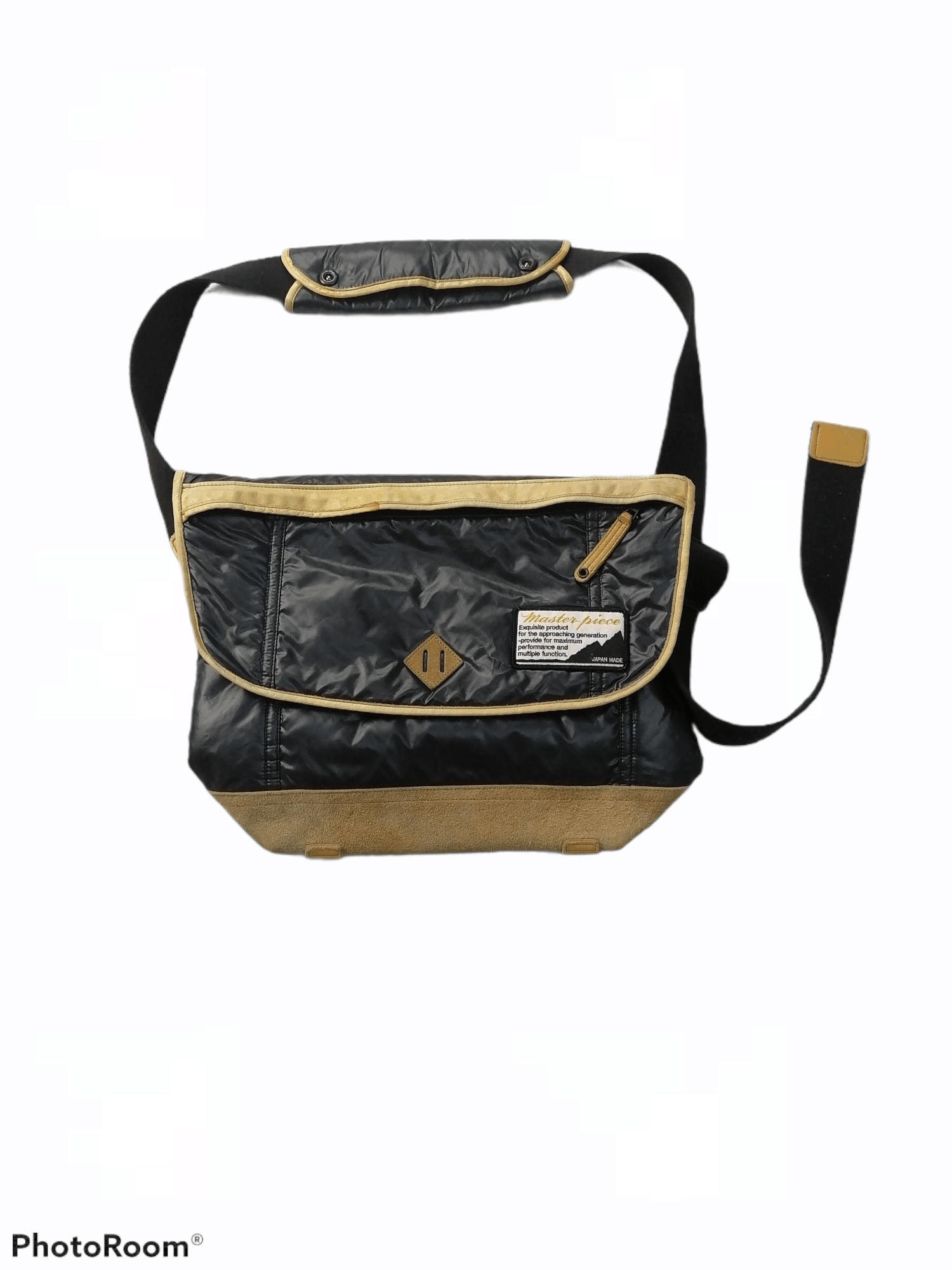 image of Masterpiece Japan Made Messenger Bag / Crossbody Bag in Charcoal, Men's