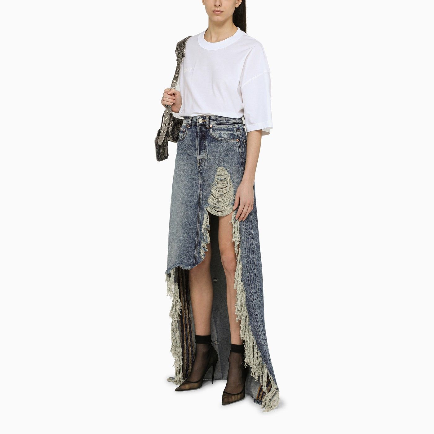 Vetements o1d2blof0623 Denim Skirt in Blue Size 28" / US 6 / IT 42 - 2 Thumbnail