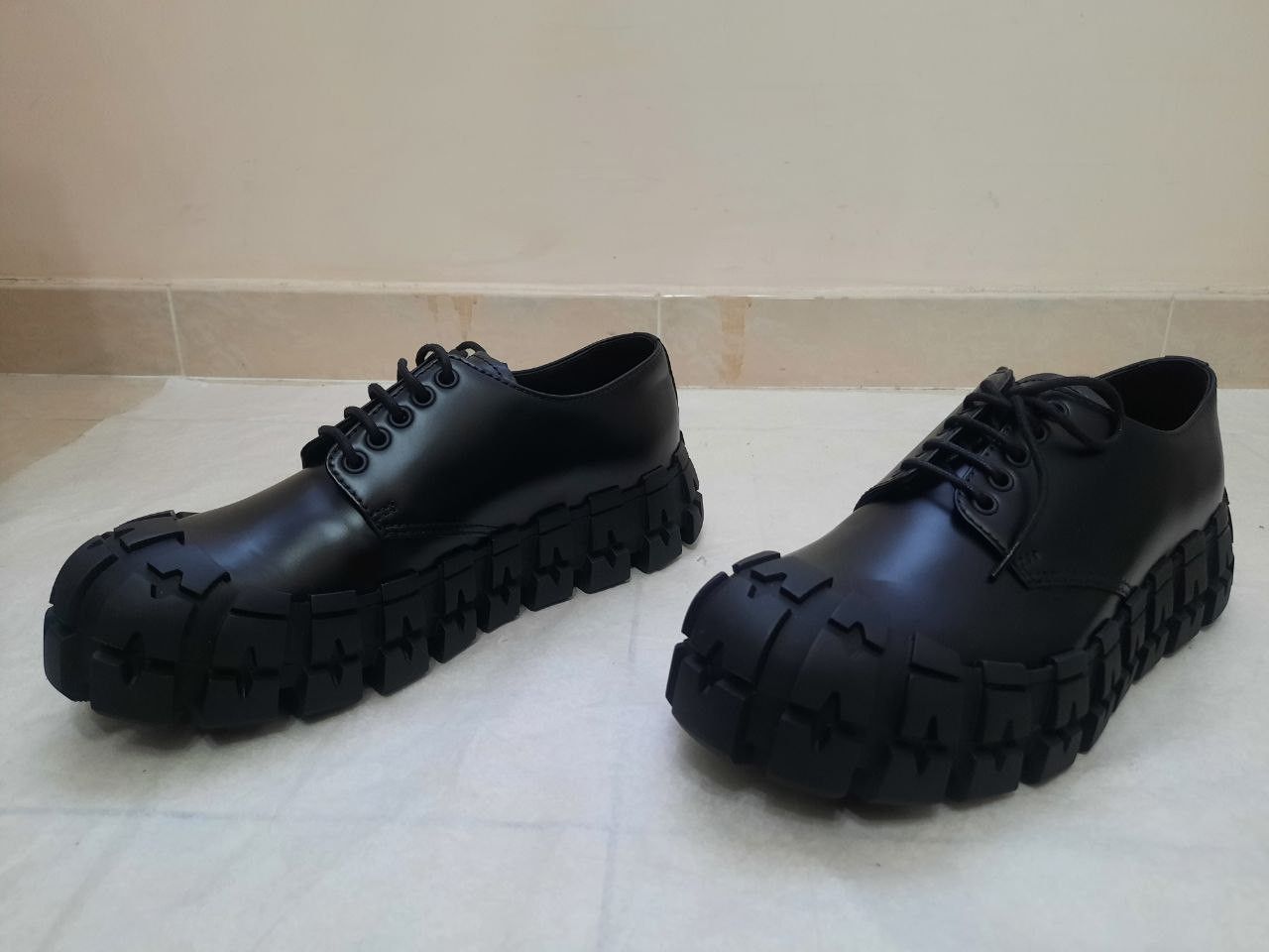 Prada Wheel Tire Lug Sole Derby Size US 8.5 / EU 41-42 - 3 Thumbnail