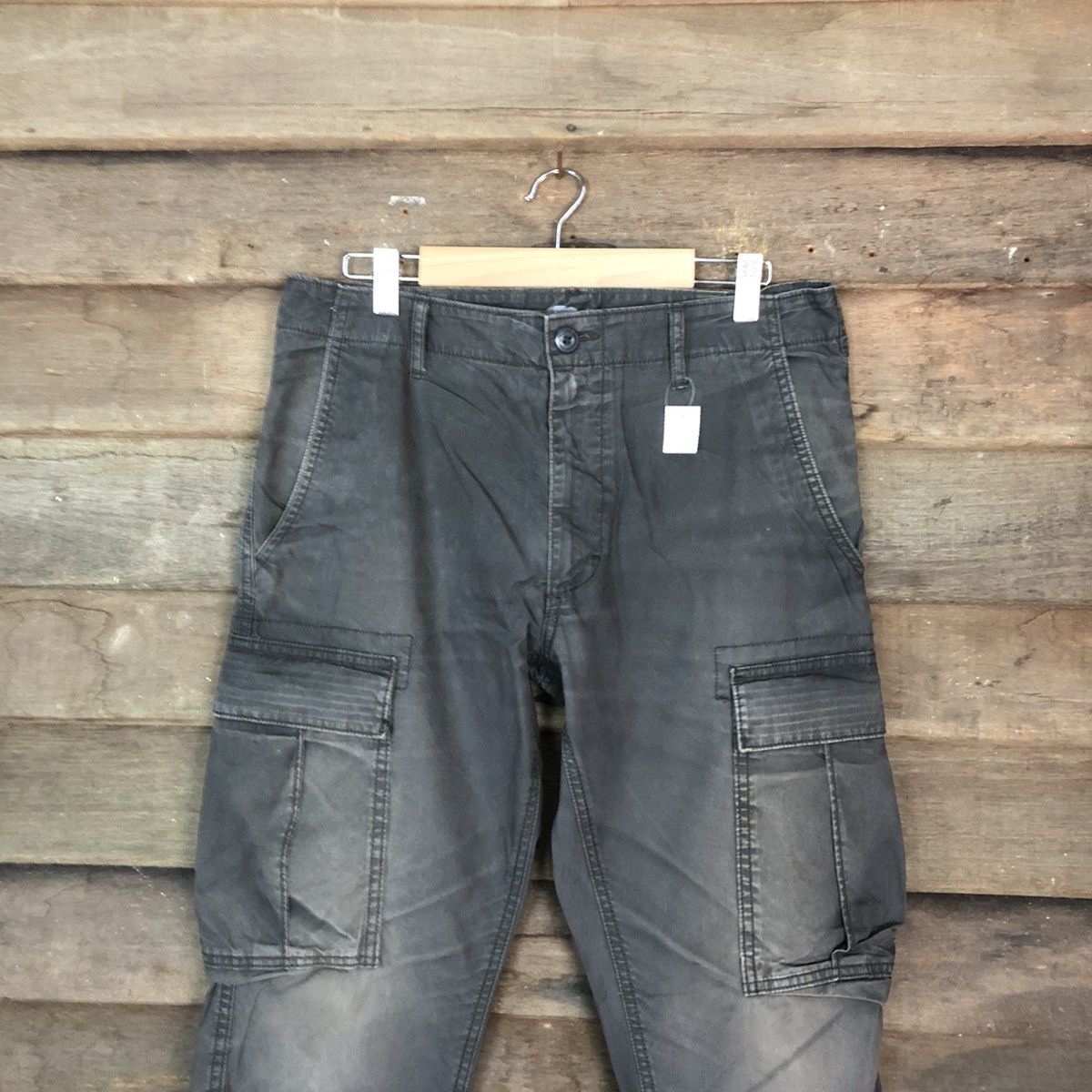 Faded Glory DLL Old Navy faded Black Cargo Multipocket Pants #1535 Size US 31 - 2 Thumbnail
