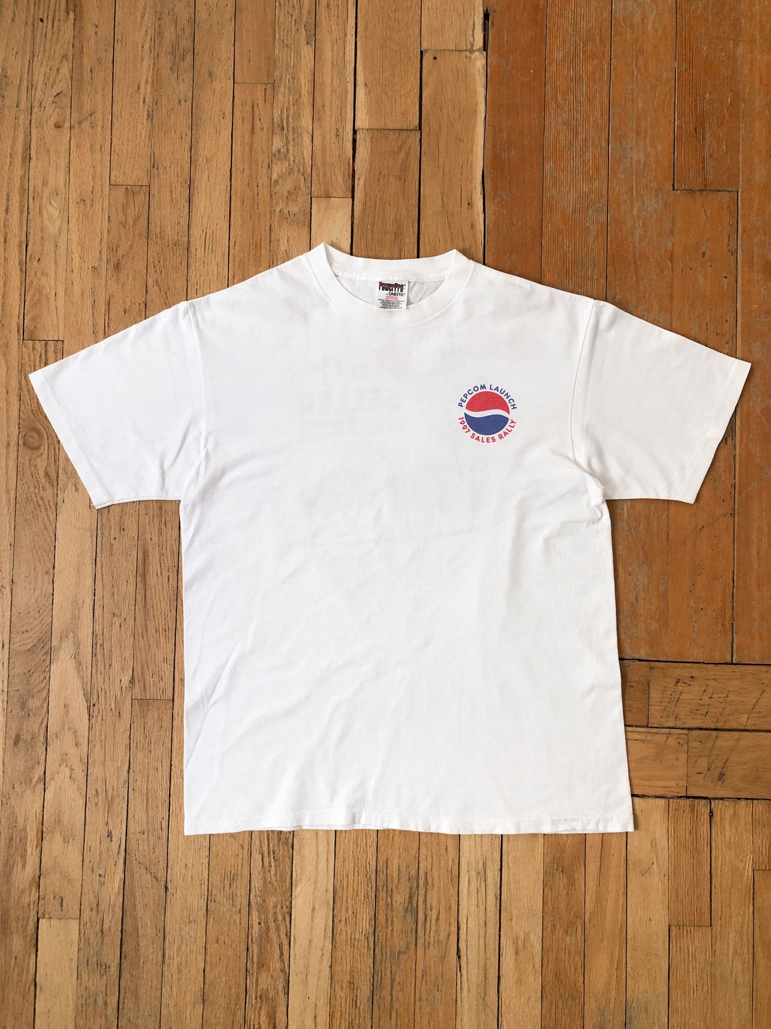 Mountain Dew × Pepsi × Vintage 1997 Single Stitch Faded White 'Mountain Dew' T-Shirt Size US L / EU 52-54 / 3 - 4 Thumbnail