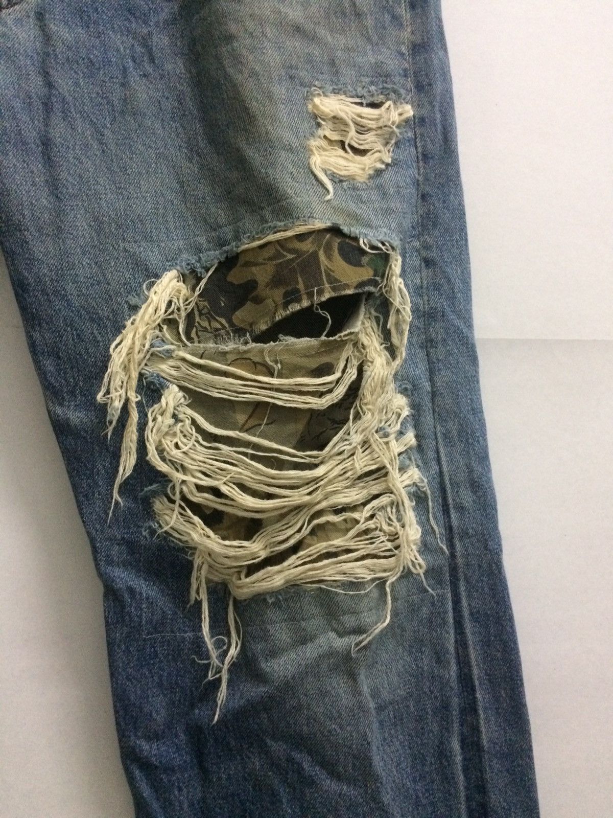Levi's ❌NEED GONE❌Levi’s 501 distressed patchwork denim pant Size US 34 / EU 50 - 3 Thumbnail