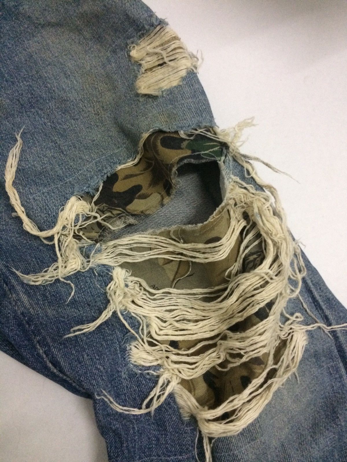 Levi's ❌NEED GONE❌Levi’s 501 distressed patchwork denim pant Size US 34 / EU 50 - 11 Thumbnail