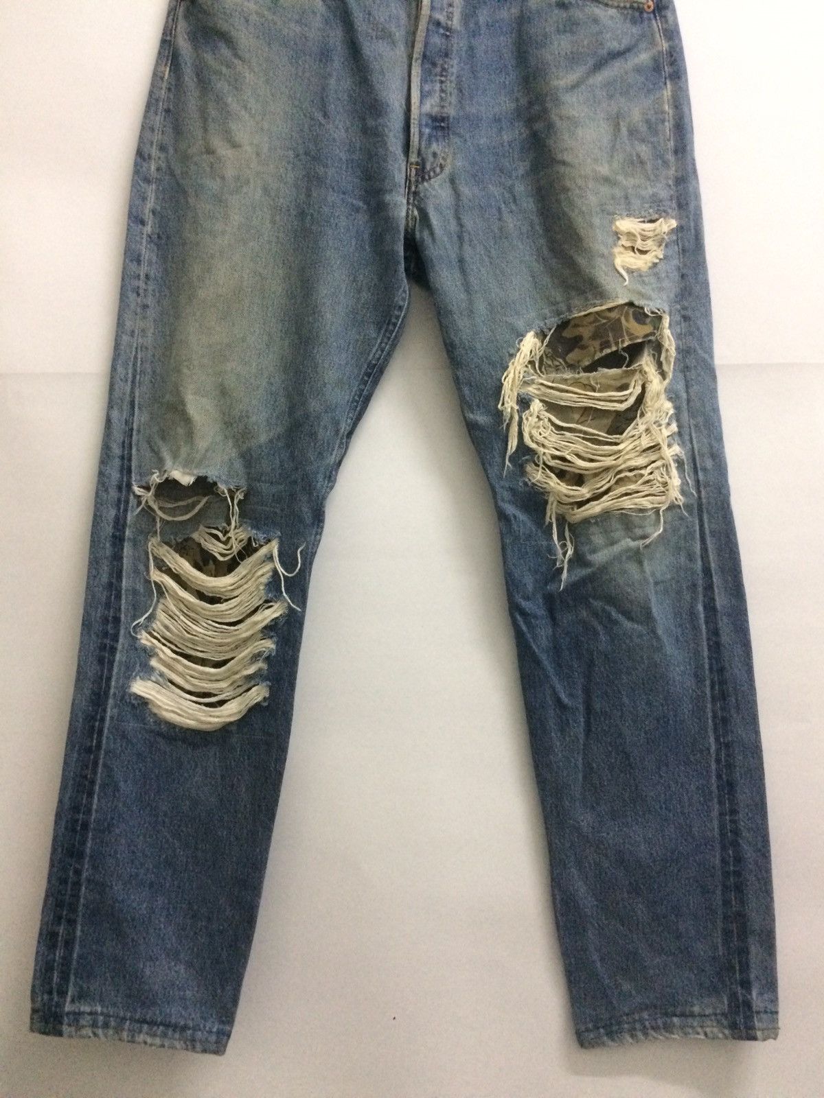 Levi's ❌NEED GONE❌Levi’s 501 distressed patchwork denim pant Size US 34 / EU 50 - 5 Thumbnail