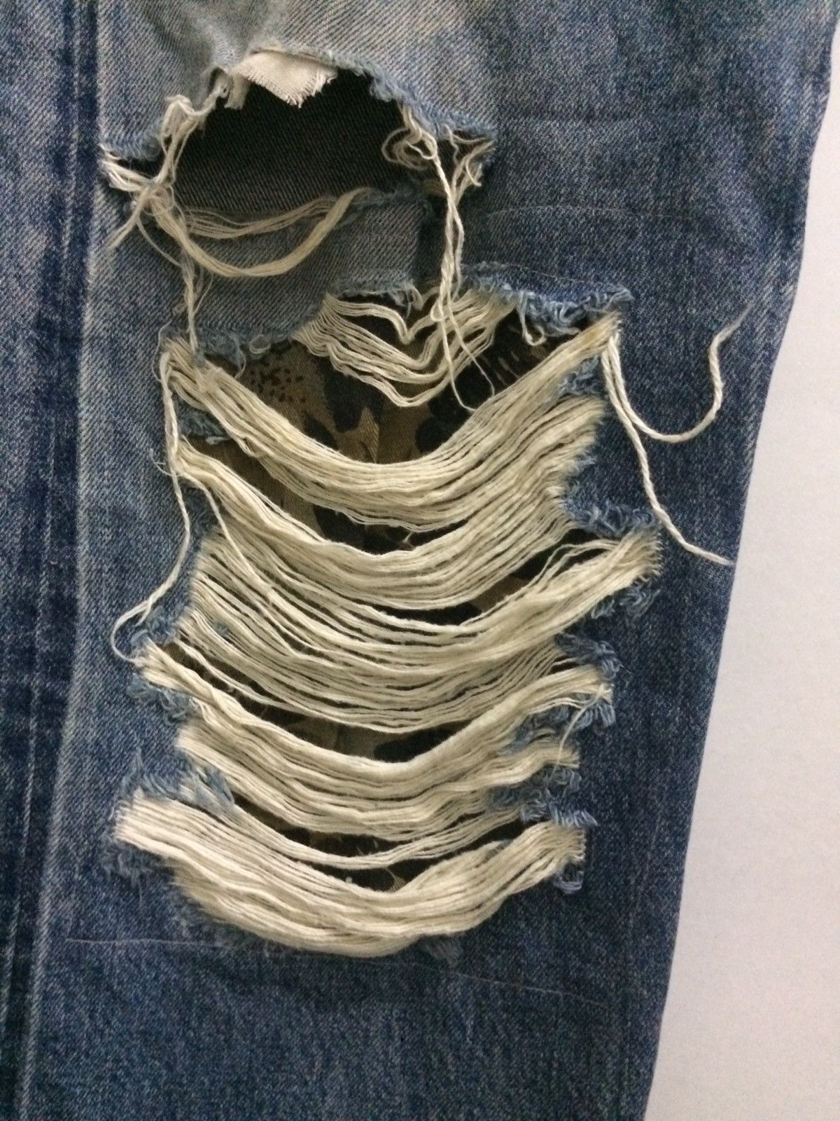 Levi's ❌NEED GONE❌Levi’s 501 distressed patchwork denim pant Size US 34 / EU 50 - 4 Thumbnail