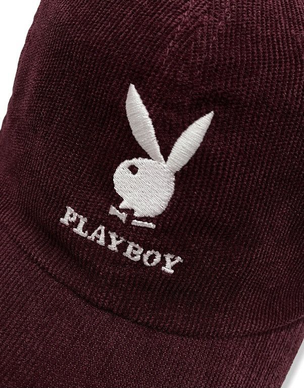 Playboy 🐰VINTAGE CORDUROY! PLAYBOY Embroidery Bunny Dad Hat Size ONE SIZE - 5 Thumbnail