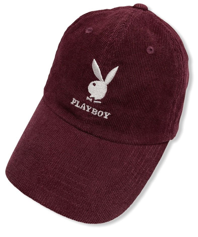 Playboy 🐰VINTAGE CORDUROY! PLAYBOY Embroidery Bunny Dad Hat Size ONE SIZE - 2 Thumbnail
