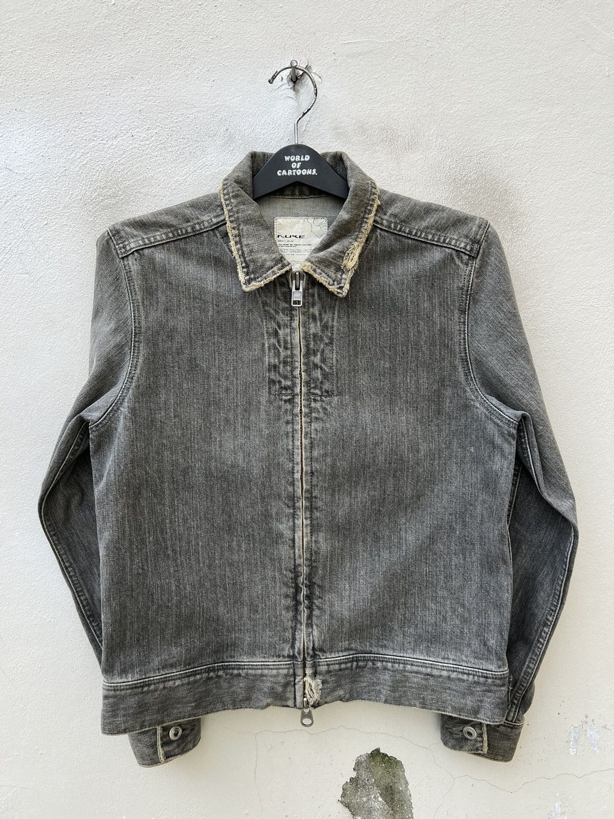 Japanese Brand Vintage 2000s NUKE Pre Julius 7 Faded Black Denim Jacket Size US M / EU 48-50 / 2 - 11 Thumbnail
