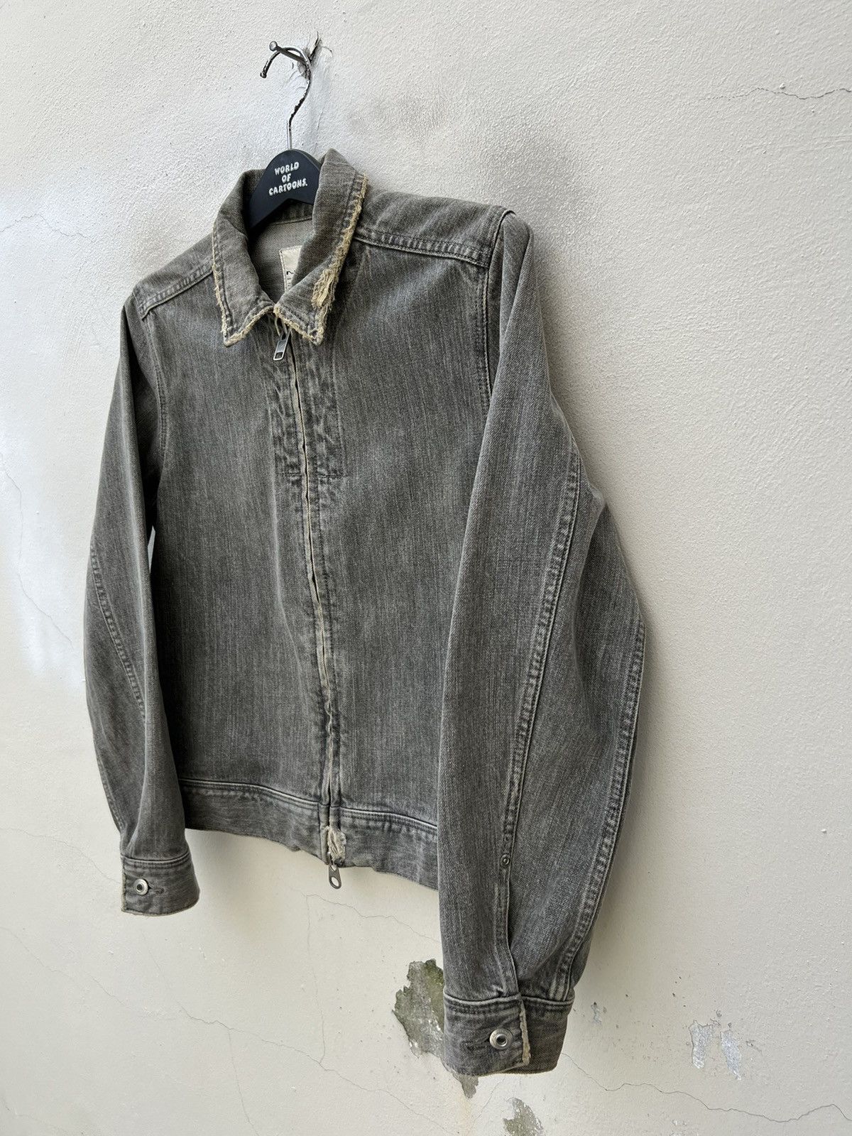 Japanese Brand Vintage 2000s NUKE Pre Julius 7 Faded Black Denim Jacket Size US M / EU 48-50 / 2 - 9 Thumbnail