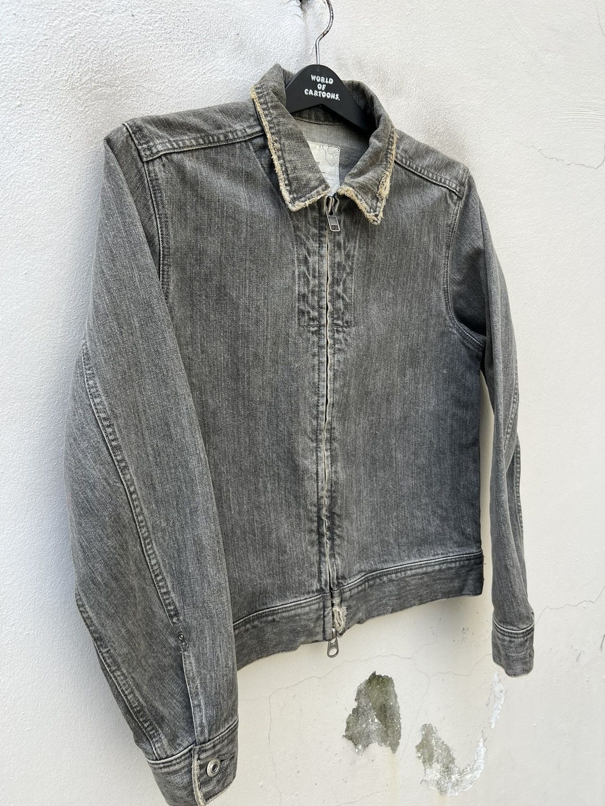 Japanese Brand Vintage 2000s NUKE Pre Julius 7 Faded Black Denim Jacket Size US M / EU 48-50 / 2 - 10 Thumbnail