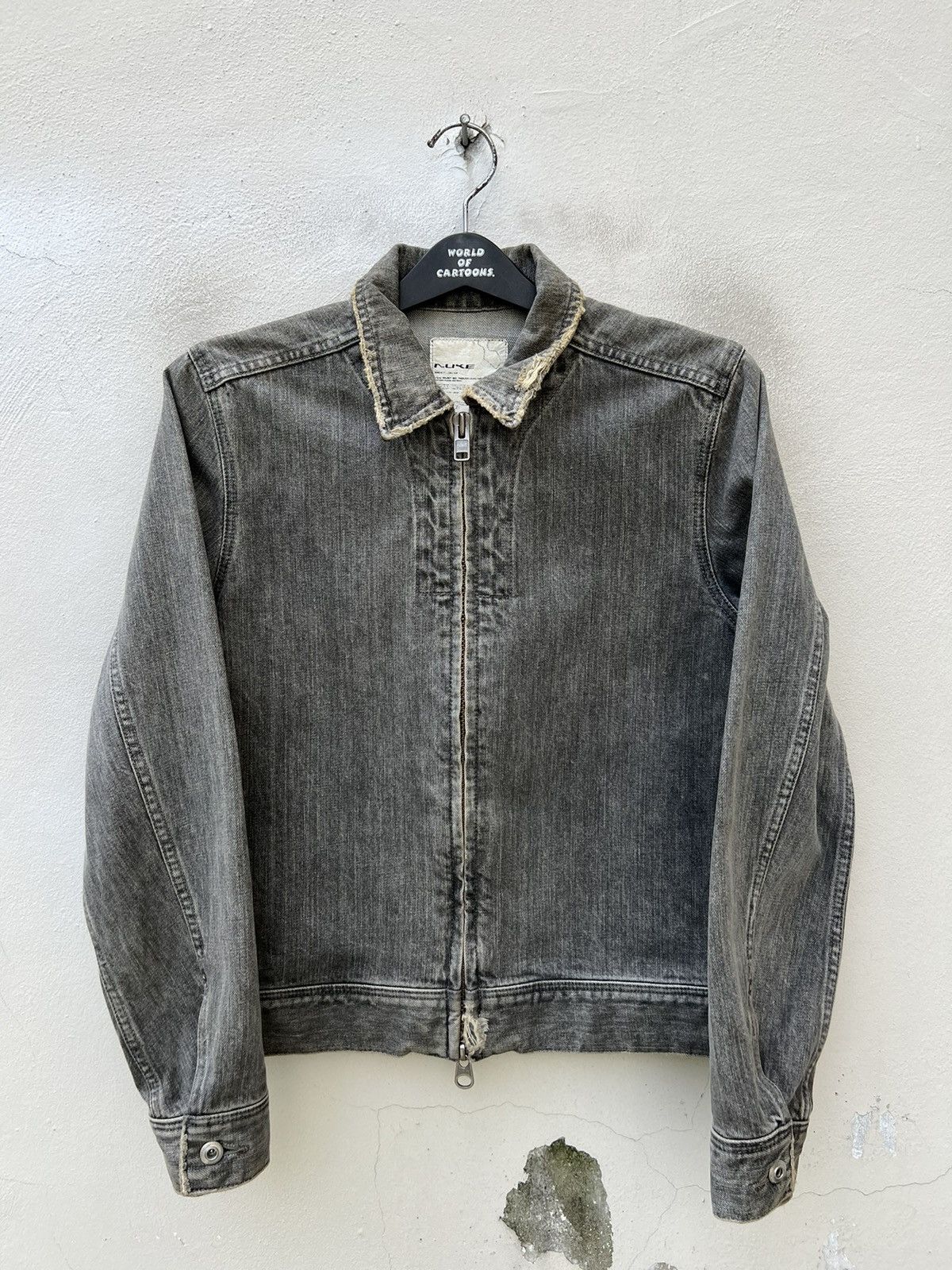 Japanese Brand Vintage 2000s NUKE Pre Julius 7 Faded Black Denim Jacket Size US M / EU 48-50 / 2 - 6 Thumbnail