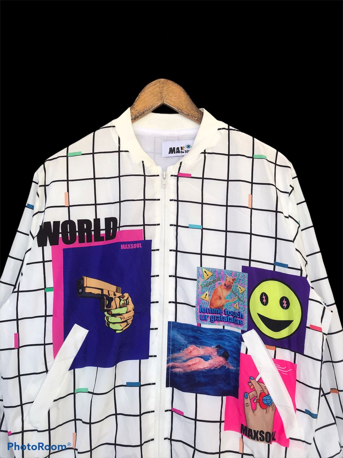 Japanese Brand Max Soul Bomber Overprint Jacket Size US M / EU 48-50 / 2 - 2 Thumbnail