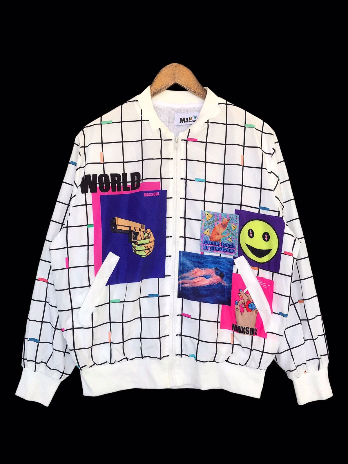 Japanese Brand Max Soul Bomber Overprint Jacket Size US M / EU 48-50 / 2 - 1 Thumbnail