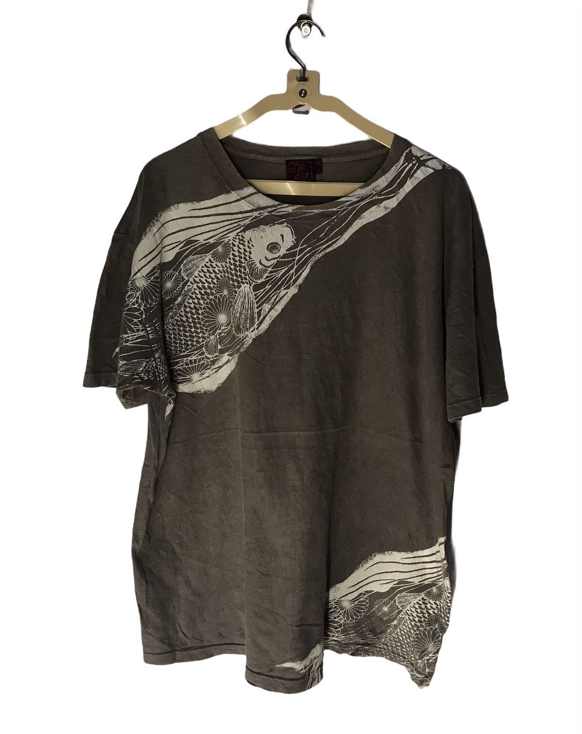 Japanese Brand Koi fish tee overprint Size US L / EU 52-54 / 3 - 1 Thumbnail