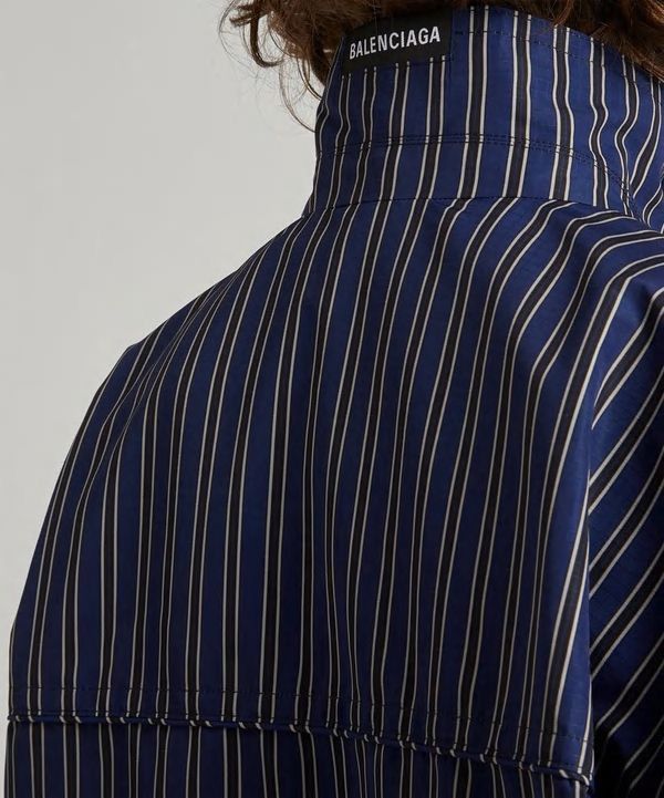 Balenciaga Balenciaga Striped Padded Shirt Parka Jacket Size US M / EU 48-50 / 2 - 5 Thumbnail