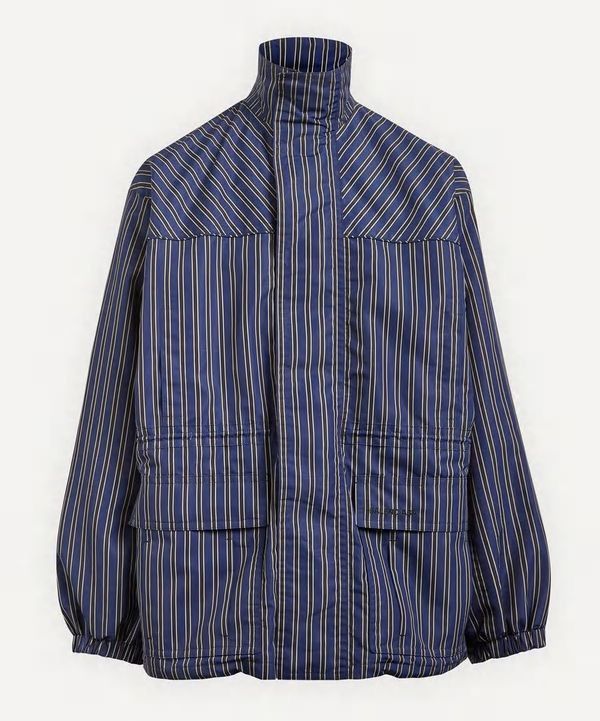 Balenciaga Balenciaga Striped Padded Shirt Parka Jacket Size US M / EU 48-50 / 2 - 1 Thumbnail