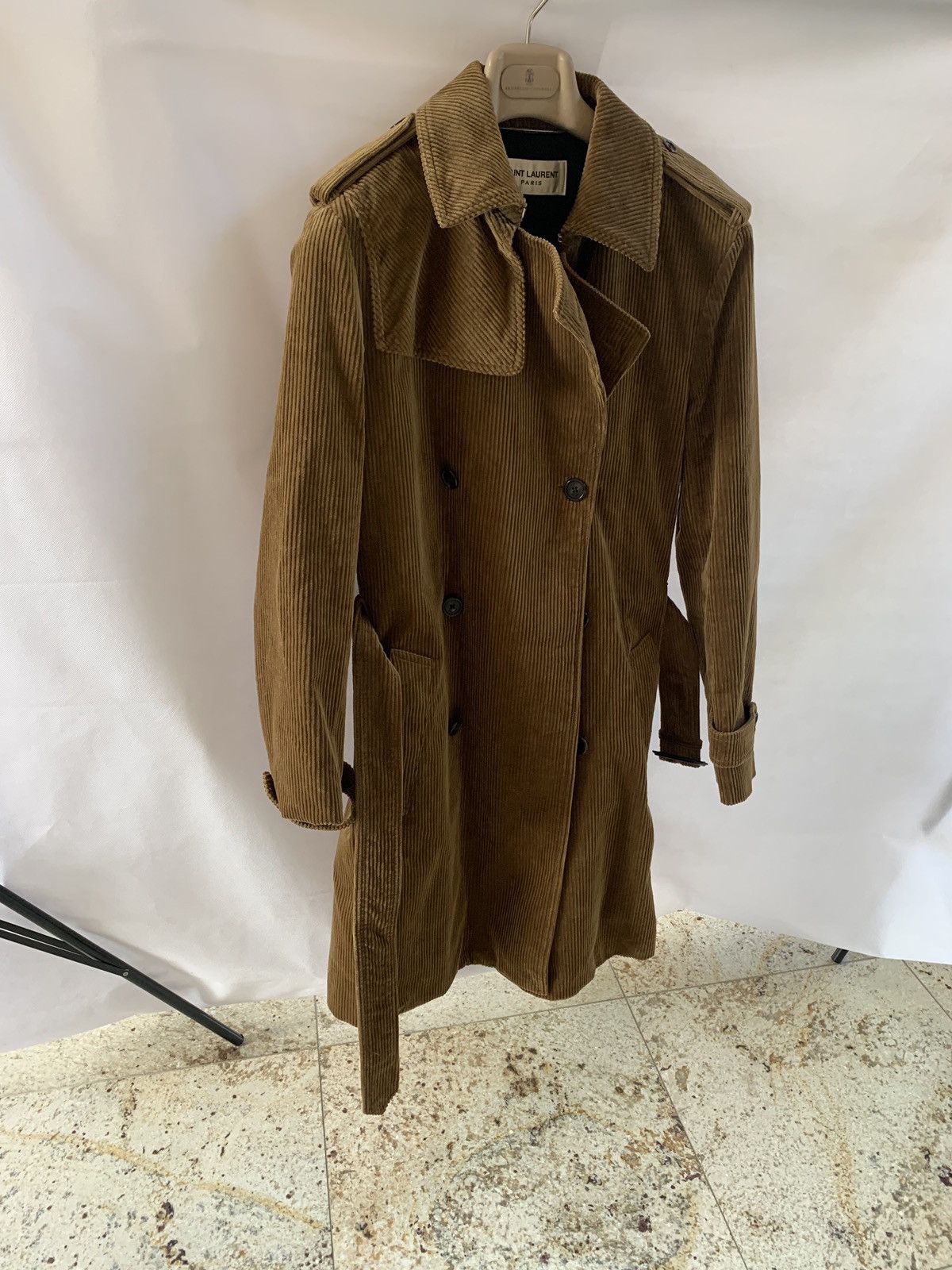Saint Laurent Paris Corduroy Trench Belted Jacket Size US S / EU 44-46 / 1 - 12 Thumbnail