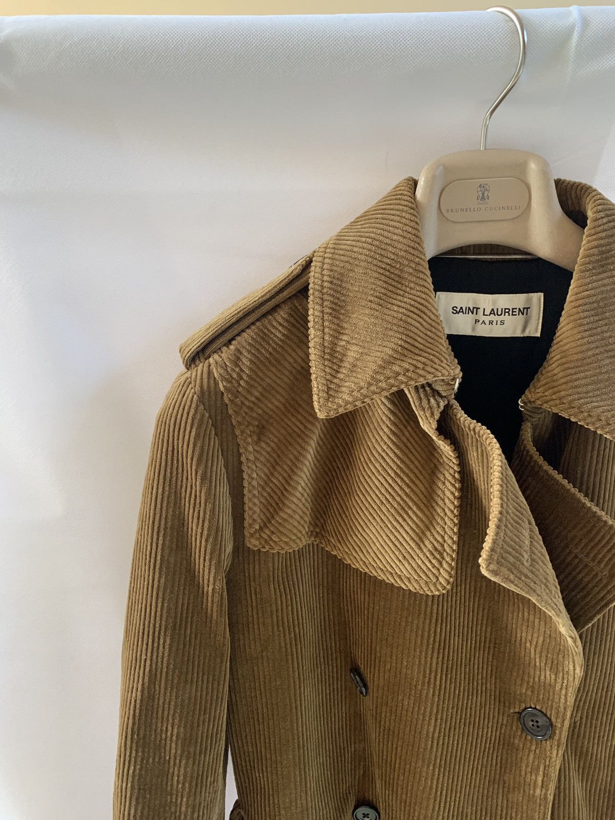 Saint Laurent Paris Corduroy Trench Belted Jacket Size US S / EU 44-46 / 1 - 6 Thumbnail