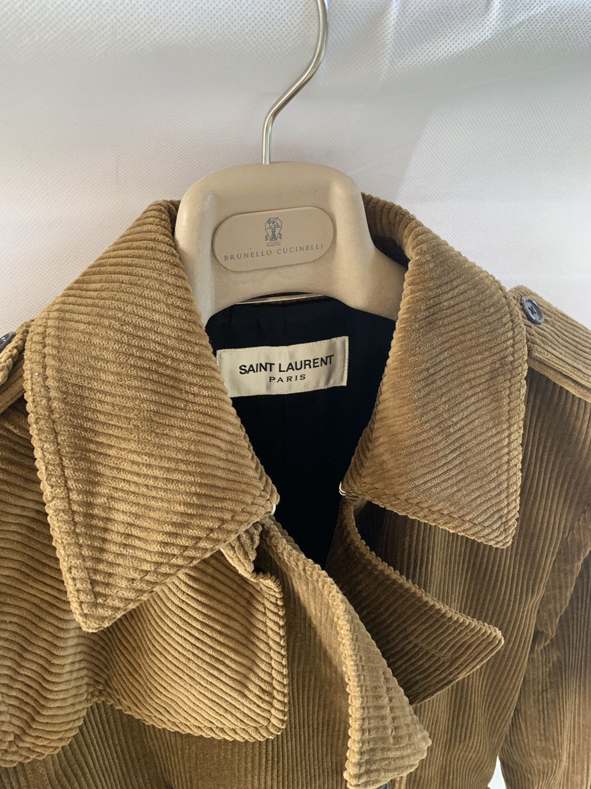 Saint Laurent Paris Corduroy Trench Belted Jacket Size US S / EU 44-46 / 1 - 7 Thumbnail
