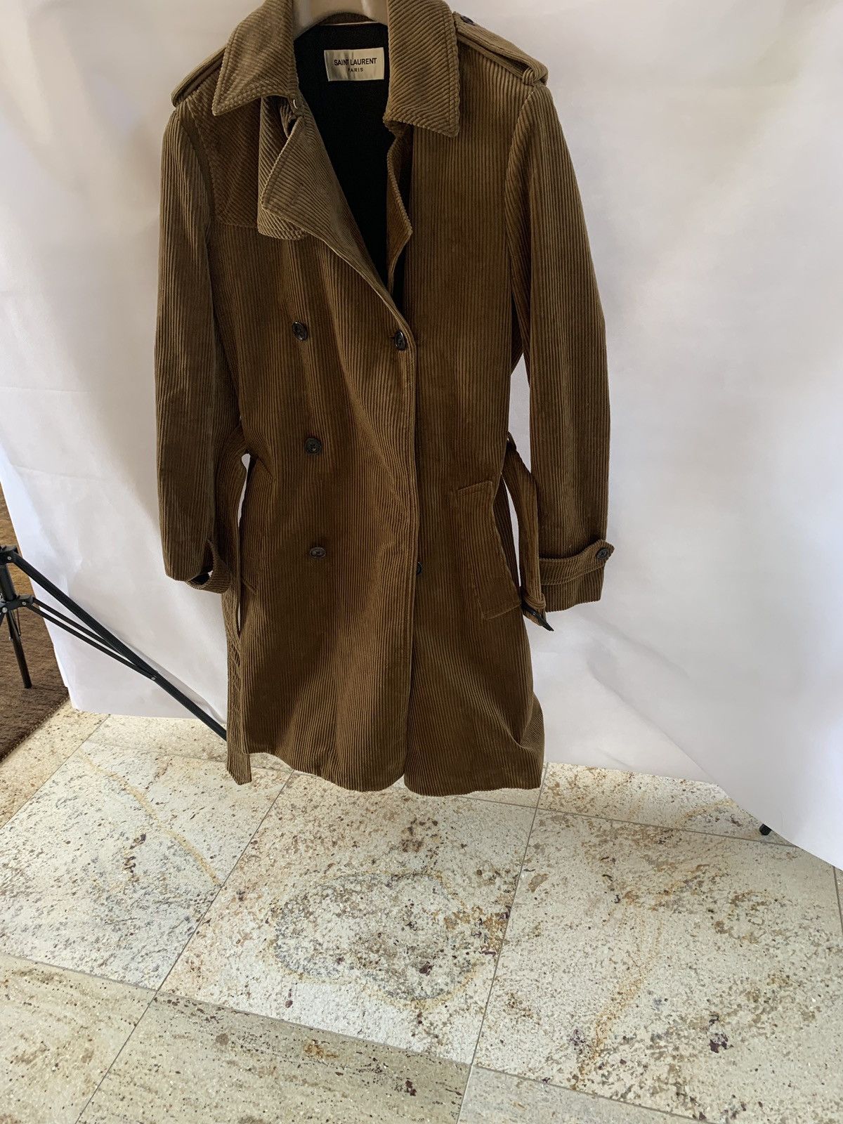 Saint Laurent Paris Corduroy Trench Belted Jacket Size US S / EU 44-46 / 1 - 17 Thumbnail