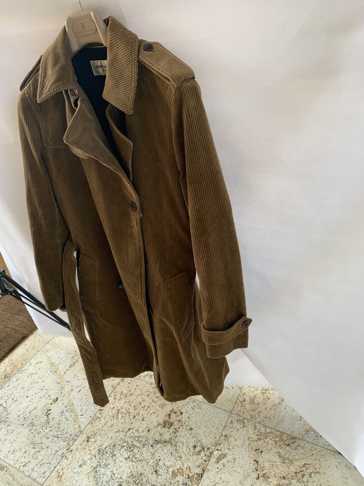 Saint Laurent Paris Corduroy Trench Belted Jacket Size US S / EU 44-46 / 1 - 3 Thumbnail