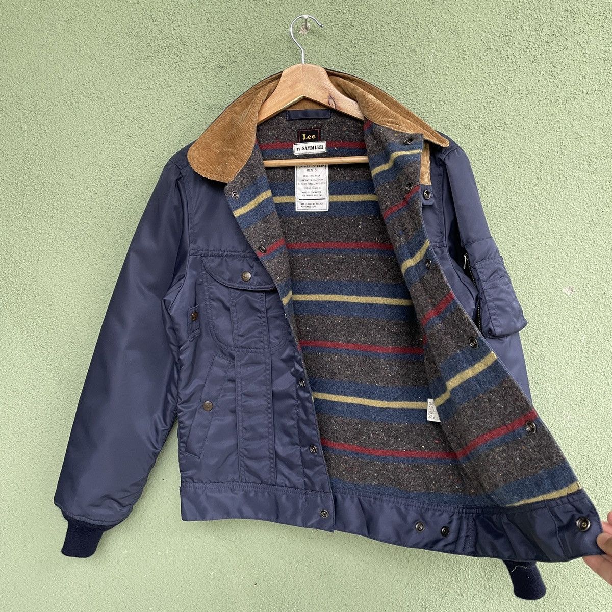 Japanese Brand Vintage‼️ LEE By Sammler Button Ups Bomber Style Jacket Size US M / EU 48-50 / 2 - 3 Thumbnail
