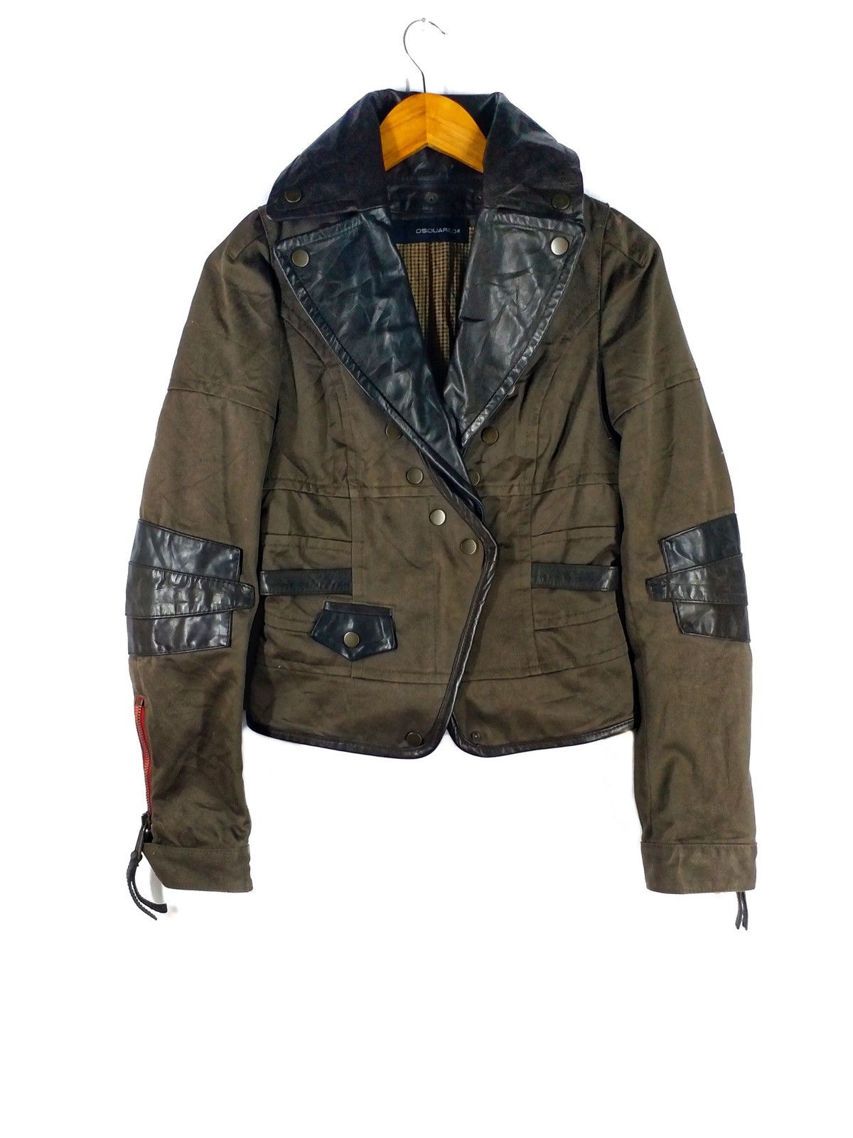 Dsquared2 💥Stunning CrOpped BIKERS Leather Jacket by Dsquared2 Size XS Size US XS / EU 42 / 0 - 1 Thumbnail