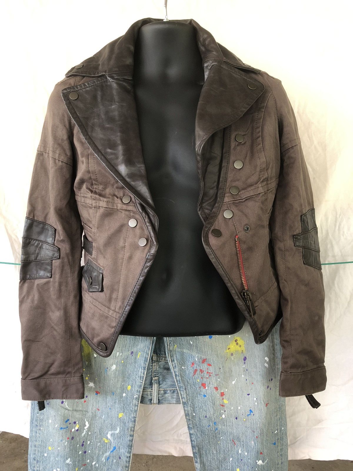 Dsquared2 💥Stunning CrOpped BIKERS Leather Jacket by Dsquared2 Size XS Size US XS / EU 42 / 0 - 6 Thumbnail