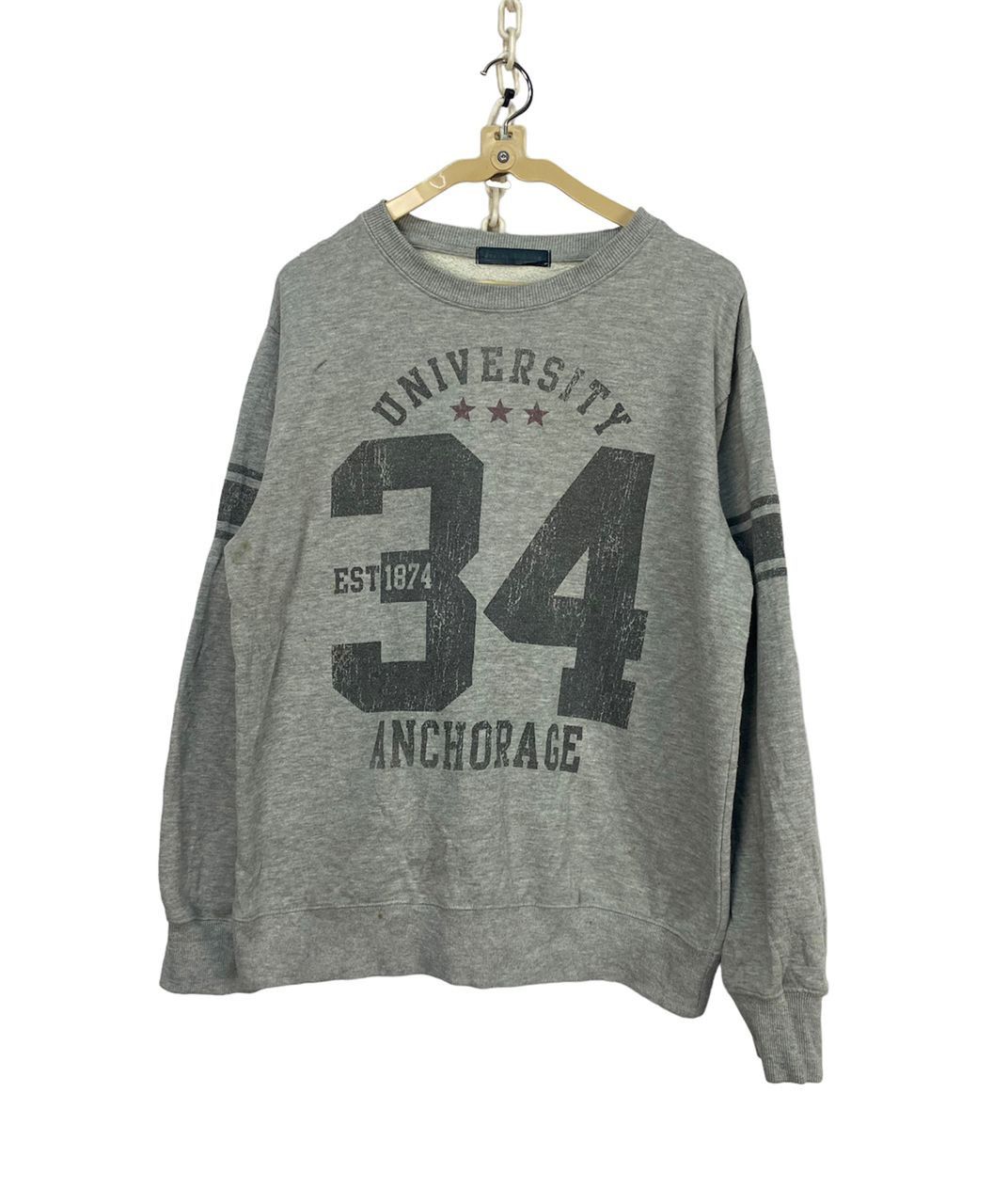 Japanese Brand University anchorage printed sweatshirt by balmy&awaking Size US M / EU 48-50 / 2 - 1 Thumbnail