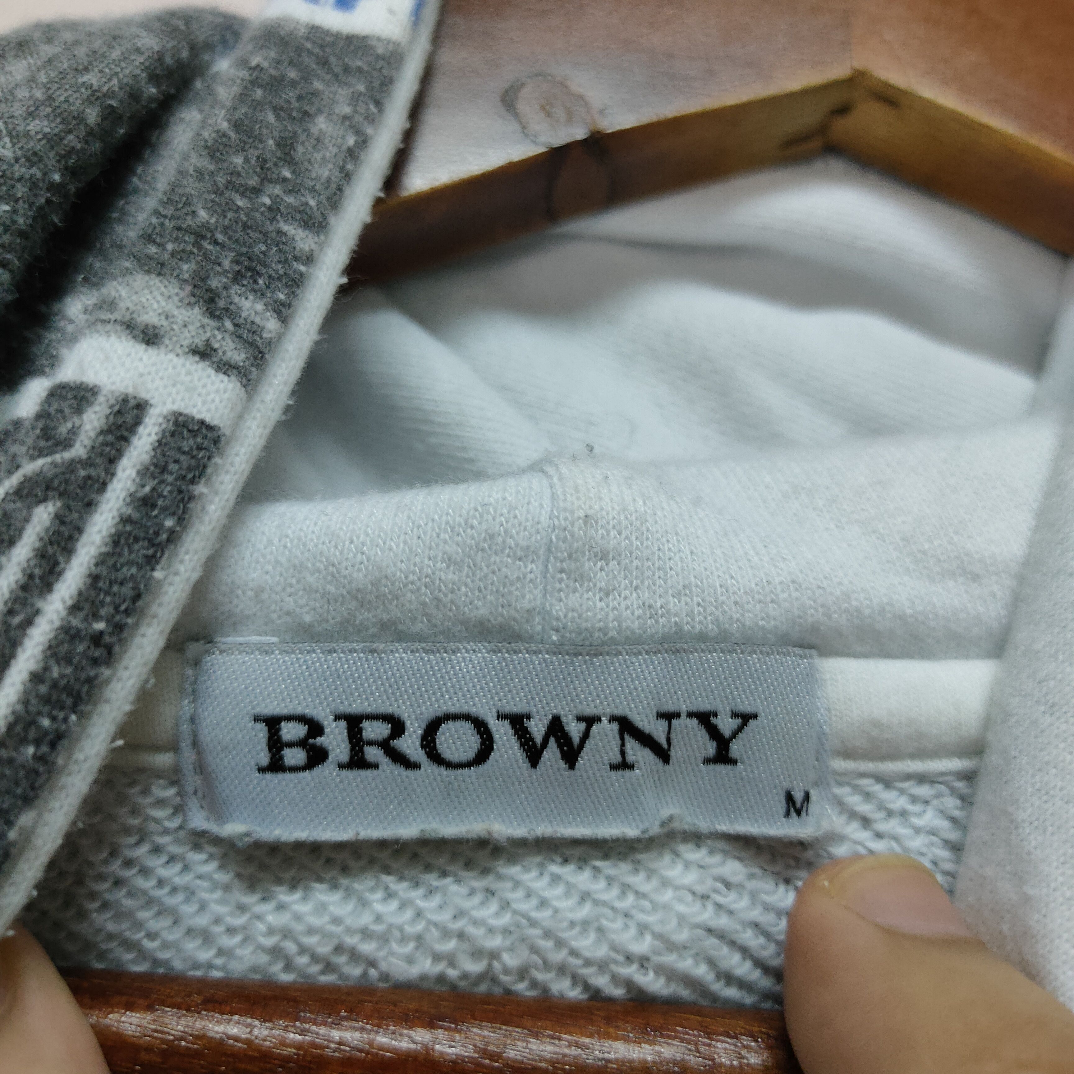 Japanese Brand Vintage Japanese Brand Browny Full Print Hoodie Sweatshirt Size US M / EU 48-50 / 2 - 6 Thumbnail