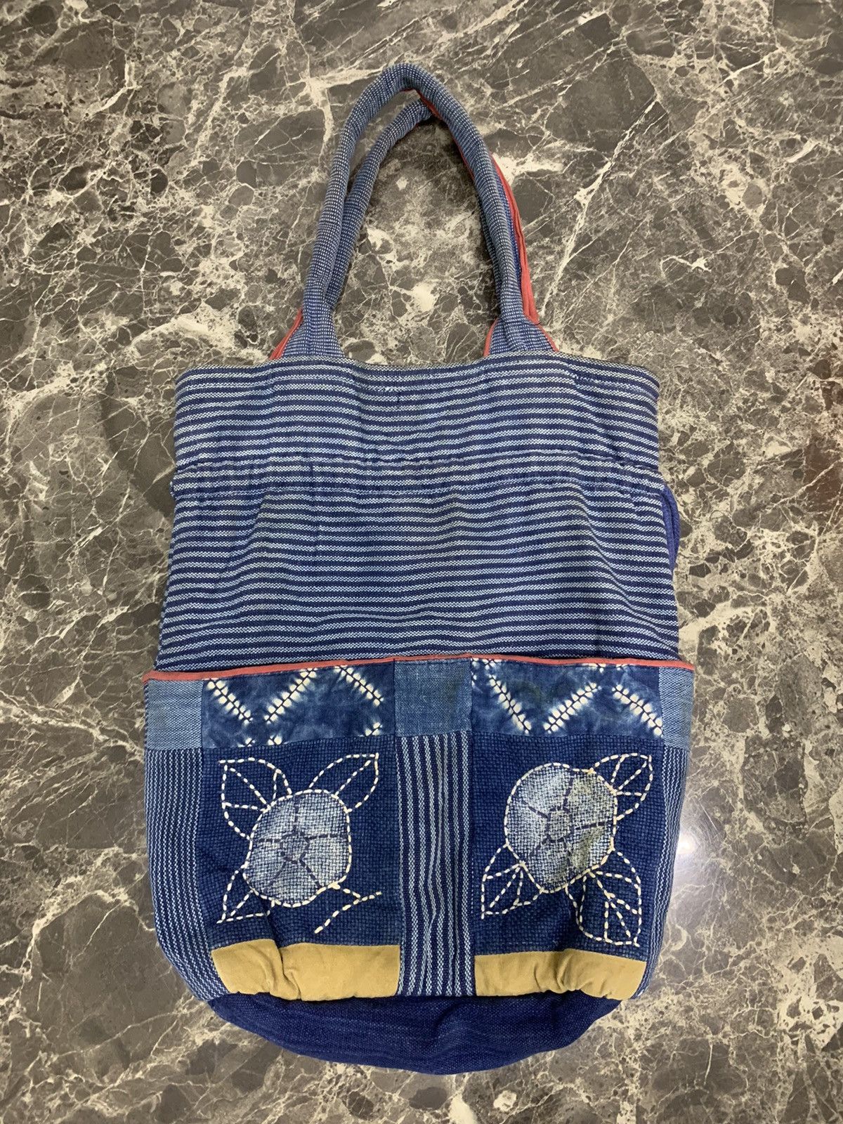 Indigo × Japanese Brand × Vintage Vintage Sashiko Indigo Tote Bag Kapital Style Size ONE SIZE - 1 Thumbnail