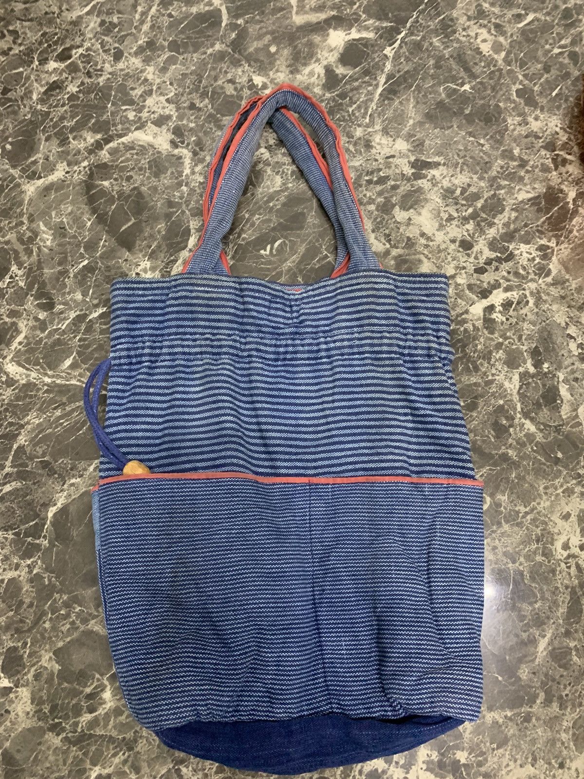 Indigo × Japanese Brand × Vintage Vintage Sashiko Indigo Tote Bag Kapital Style Size ONE SIZE - 3 Thumbnail