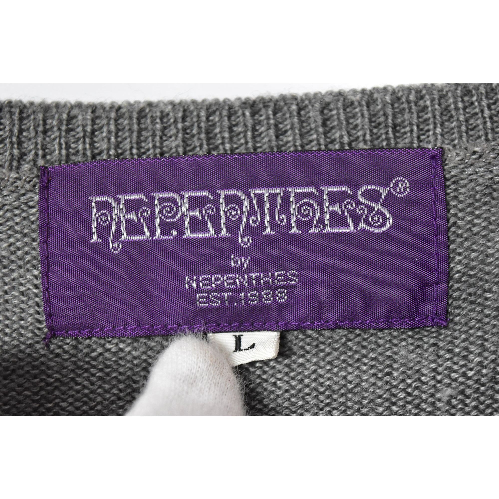 Nepenthes crease effect elbow patch knit sweater 29094 - 857 58 Size US L / EU 52-54 / 3 - 3 Thumbnail