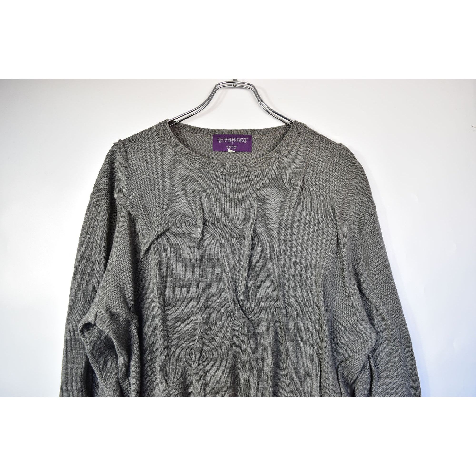 Nepenthes crease effect elbow patch knit sweater 29094 - 857 58 Size US L / EU 52-54 / 3 - 6 Thumbnail