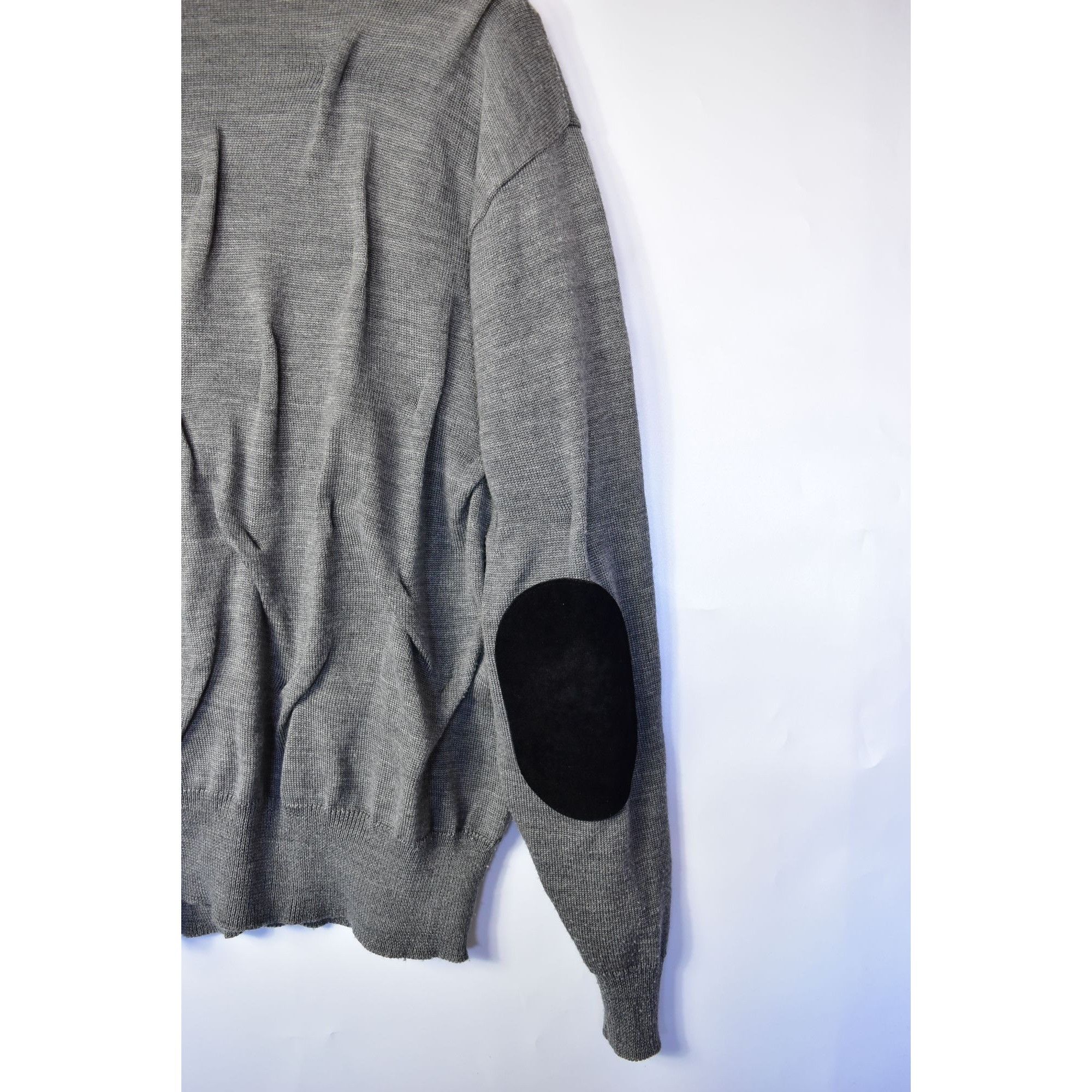 Nepenthes crease effect elbow patch knit sweater 29094 - 857 58 Size US L / EU 52-54 / 3 - 9 Thumbnail
