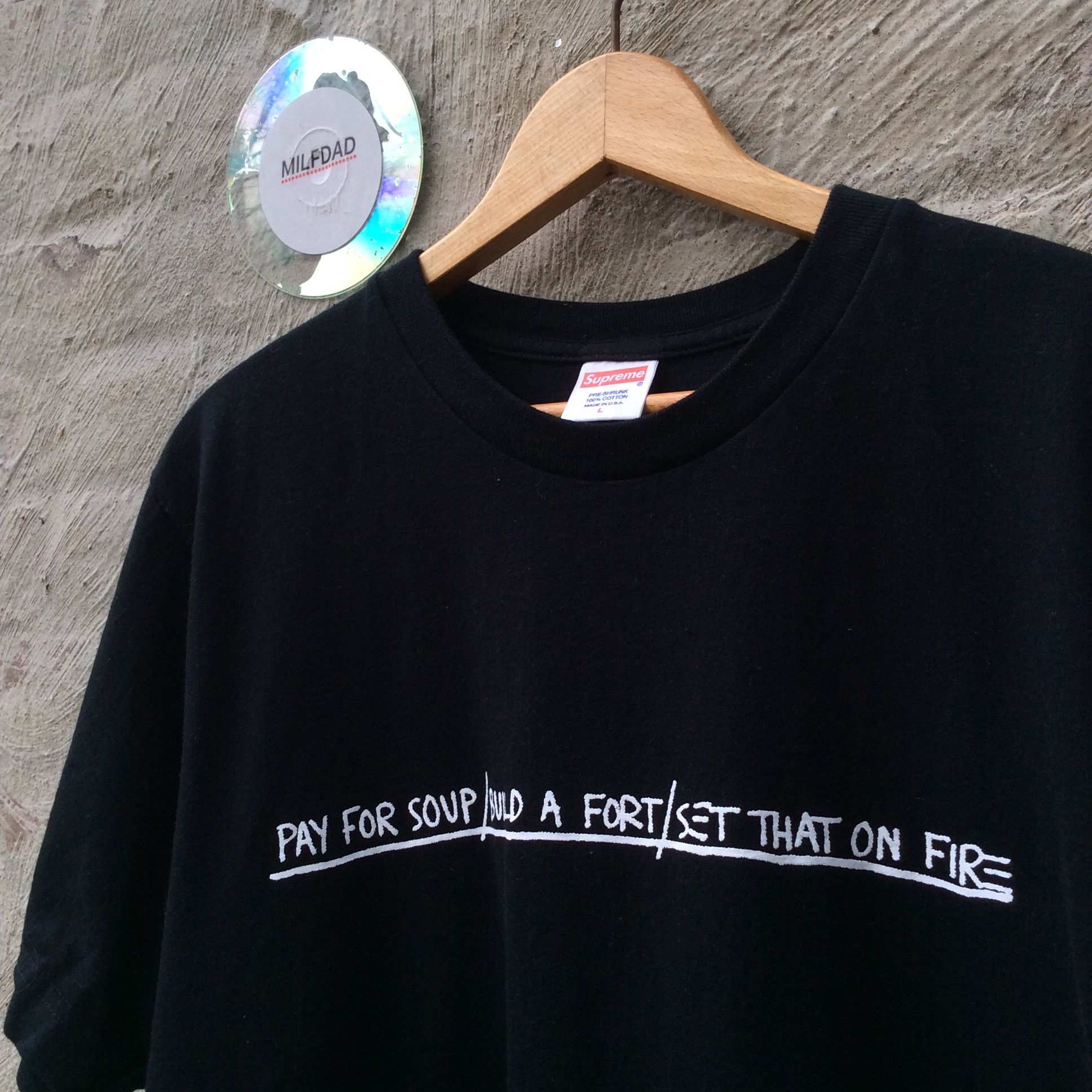 Supreme Supreme Basquiat Samo Graffiti Tee Black Large L Size US L / EU 52-54 / 3 - 4 Thumbnail