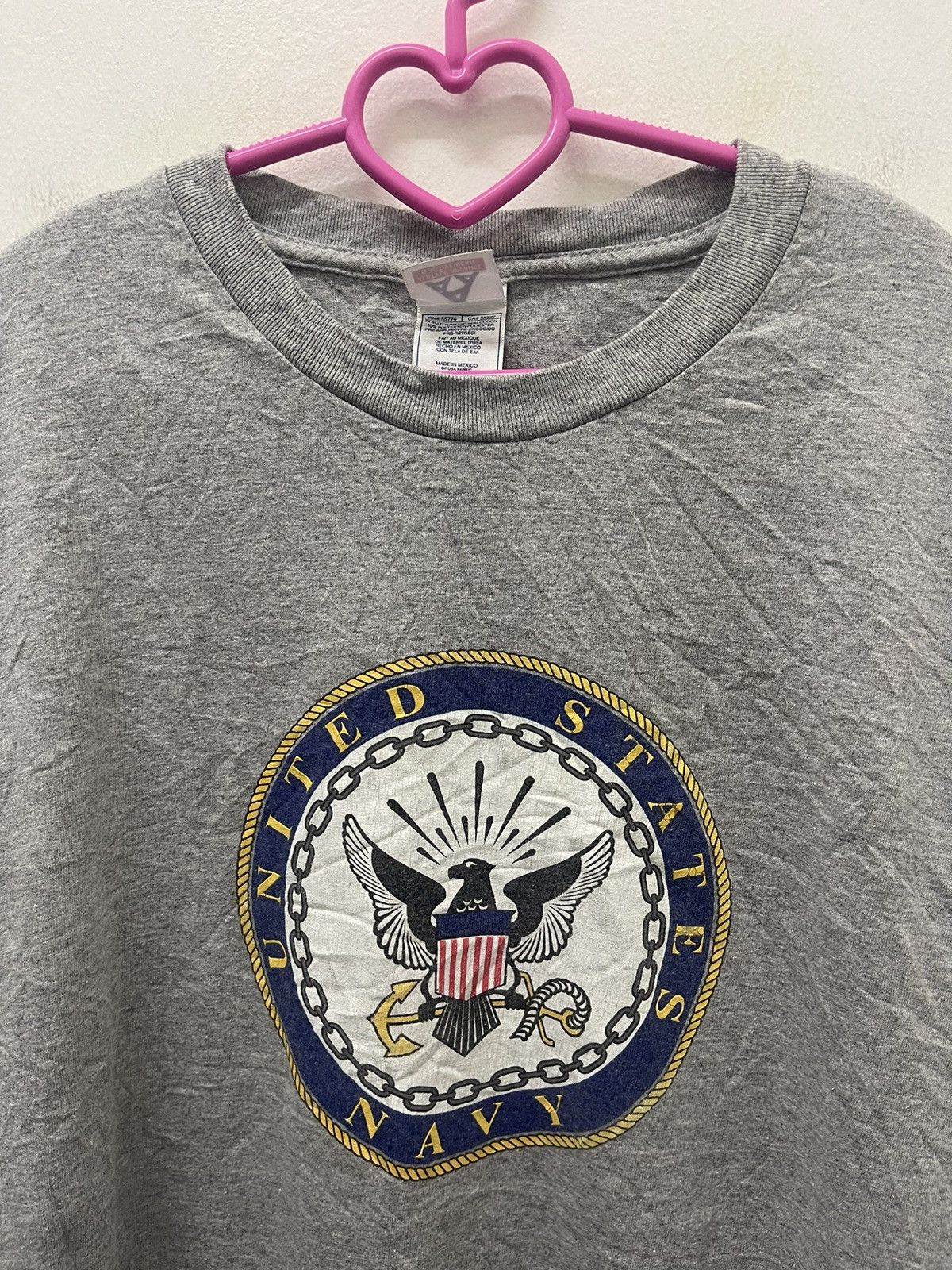 Vintage Rare Vintage US NAVY Spell Out Big Logo Size US XL / EU 56 / 4 - 2 Thumbnail