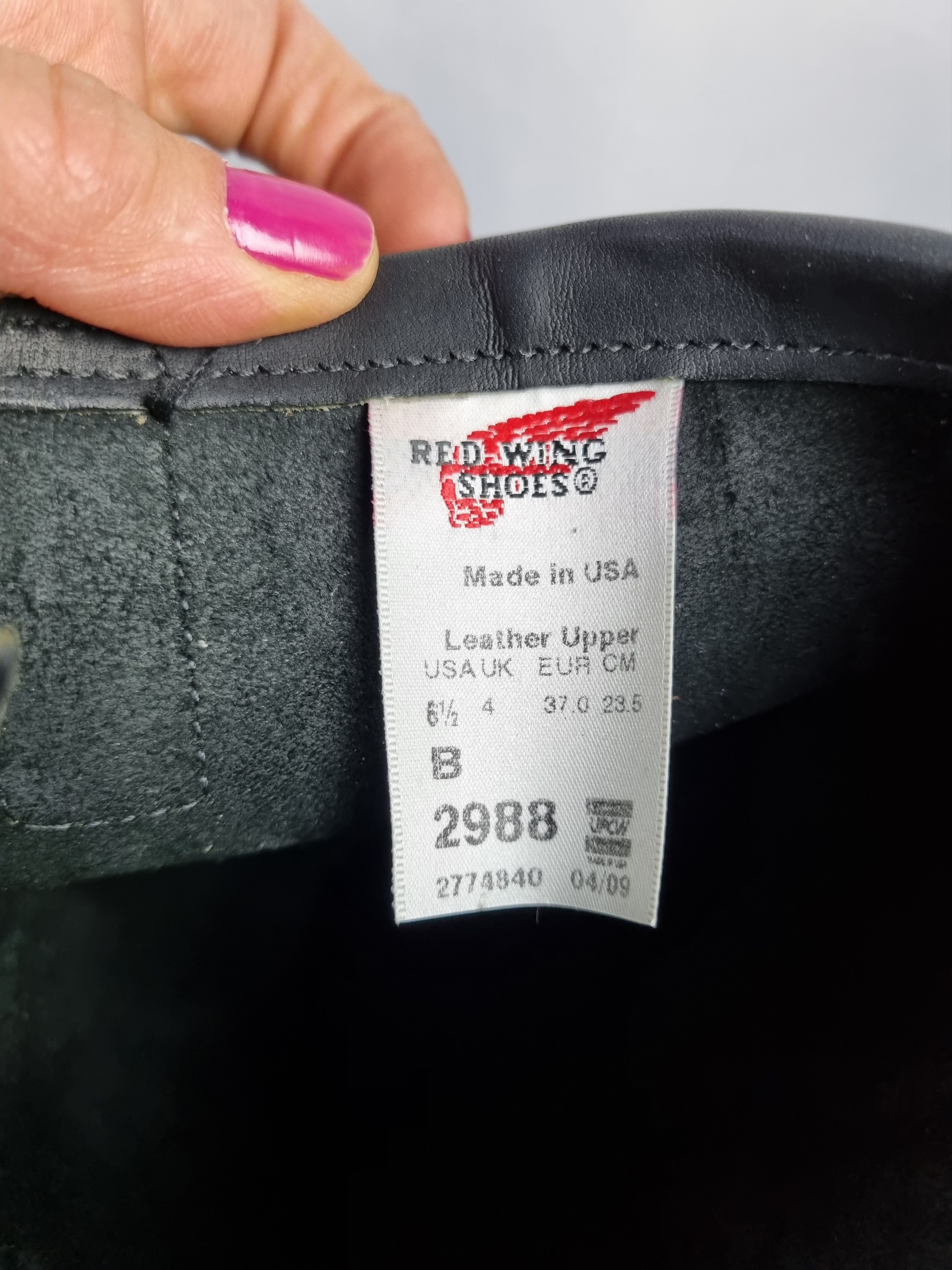 Red Wing New 2009 RED WING Leather Engineer Boots Black Size US 6.5 / IT 36.5 - 7 Thumbnail