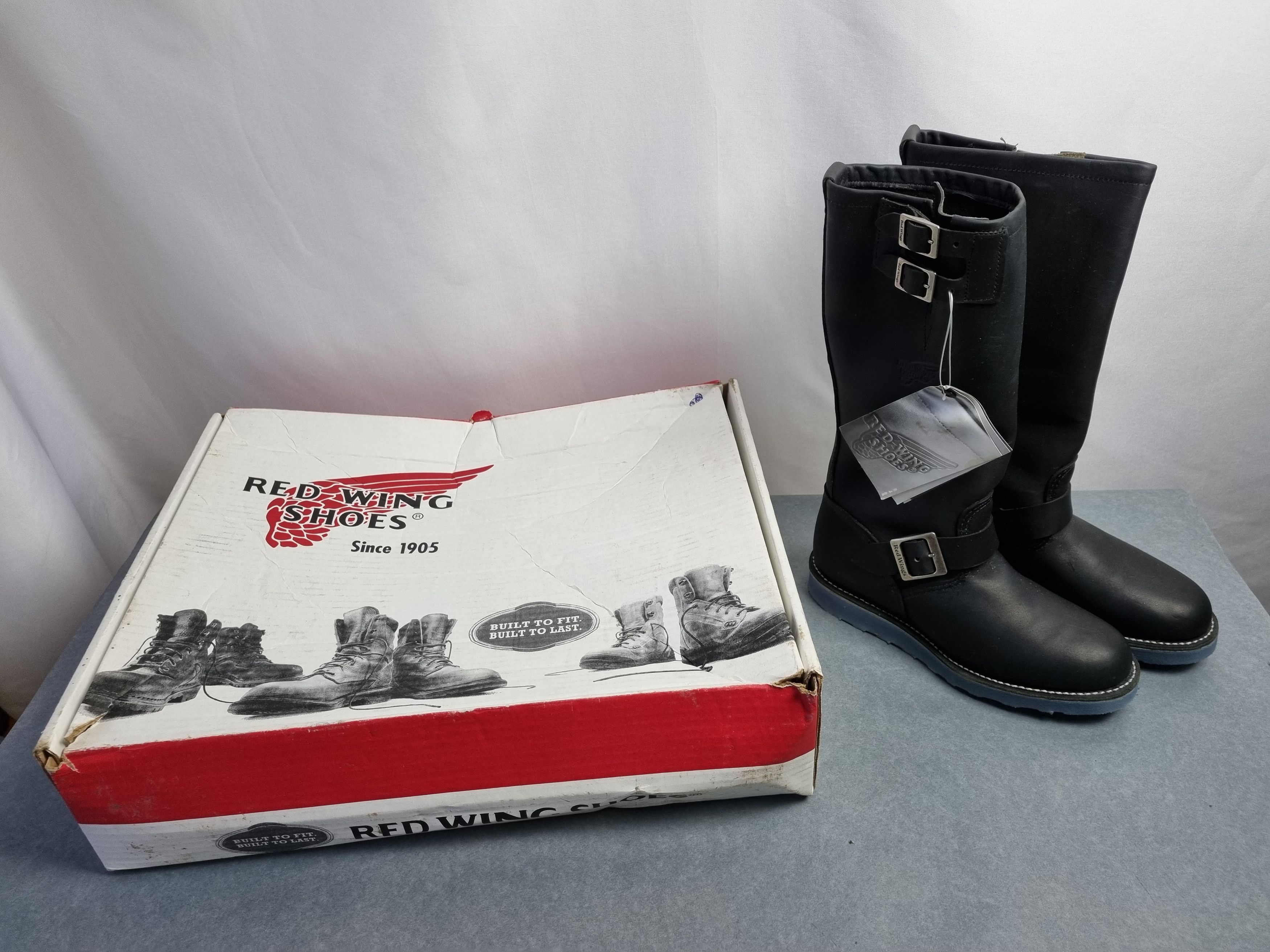 Red Wing New 2009 RED WING Leather Engineer Boots Black Size US 6.5 / IT 36.5 - 13 Thumbnail
