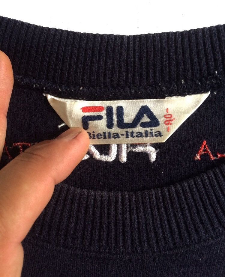 Fila Rare Vintage Fila Big Logo Spellout Crewneck Size US L / EU 52-54 / 3 - 3 Thumbnail