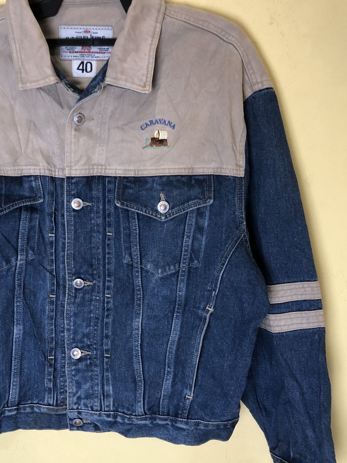 Vintage × go slow caravan Vintage CARAVANA JEANS Co denim jacket Size US XL / EU 56 / 4 - 3 Thumbnail