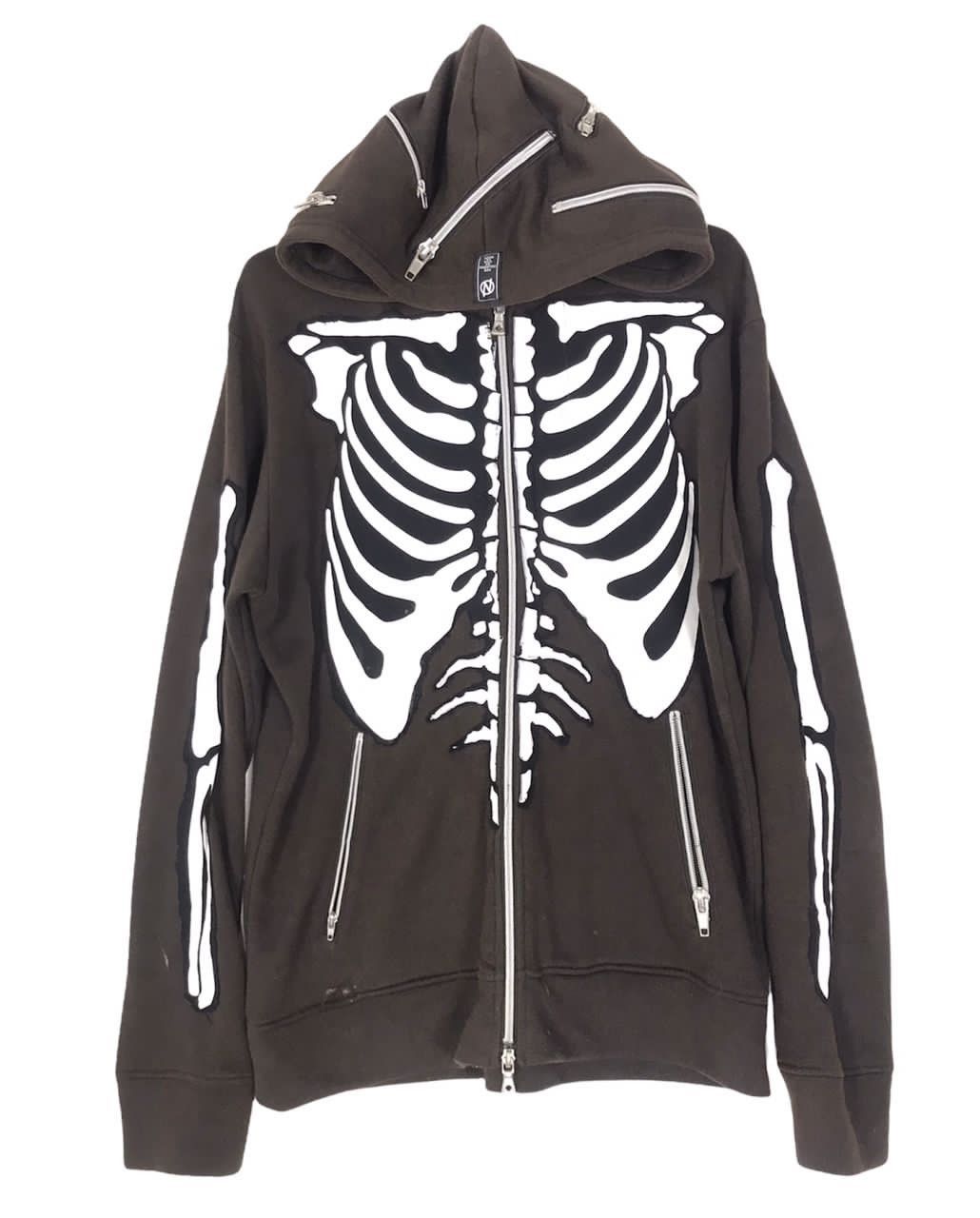 Japanese Brand Vintage SEMANTIC DESIGN Skeleton Full Zip Hoodie Size US L / EU 52-54 / 3 - 1 Thumbnail