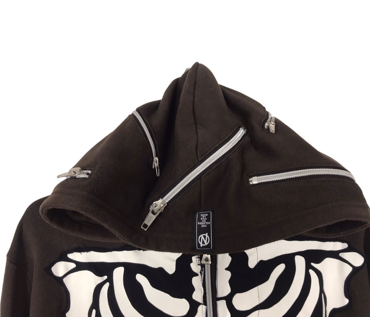 Japanese Brand Vintage SEMANTIC DESIGN Skeleton Full Zip Hoodie Size US L / EU 52-54 / 3 - 6 Thumbnail
